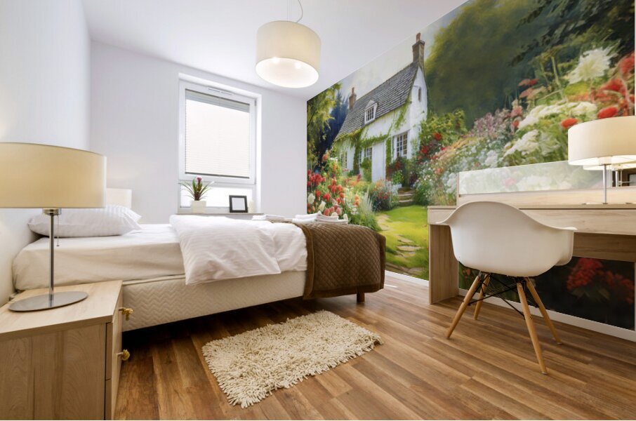 Flagstone Path to the Cottage Mural print