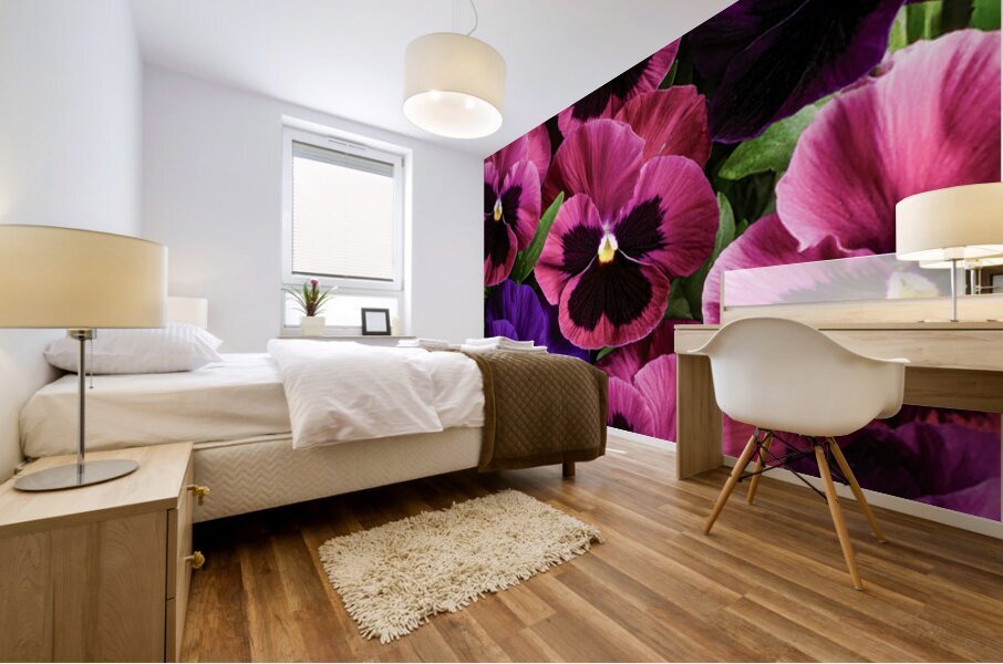Pansies Making a Perfect Impression Mural print