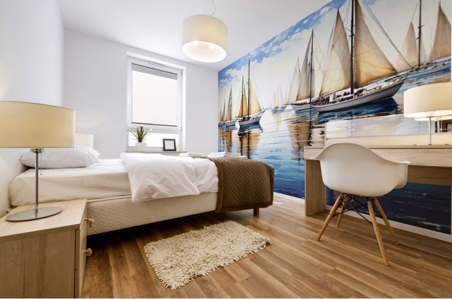 Many Sailors Had the Same Idea Mural print