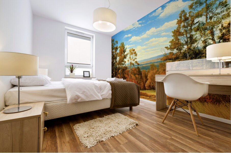 Cart Path Down the Hill Mural print