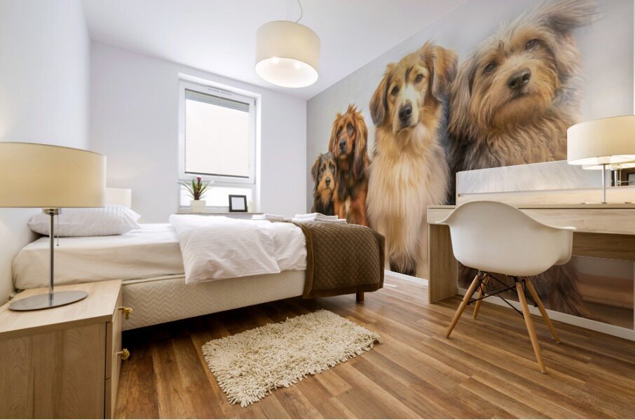 Four Fast Friends Mural print
