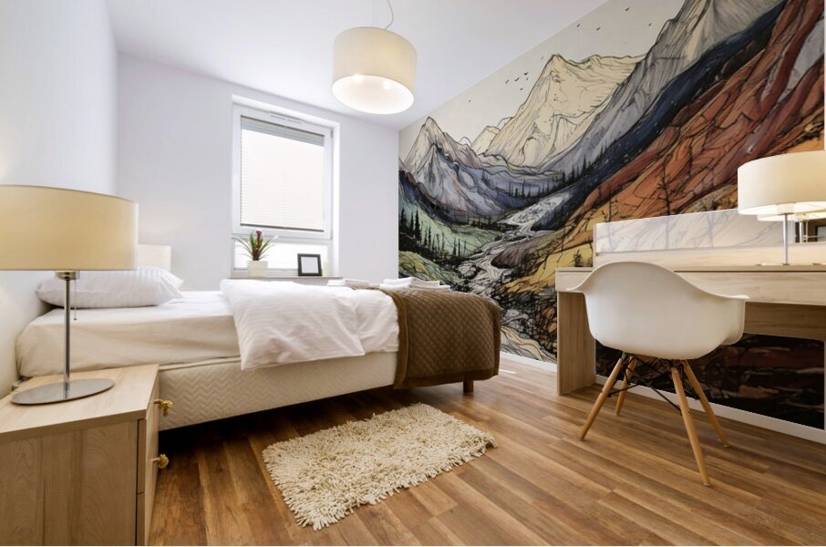 Rocky Mountain Stream Mural print