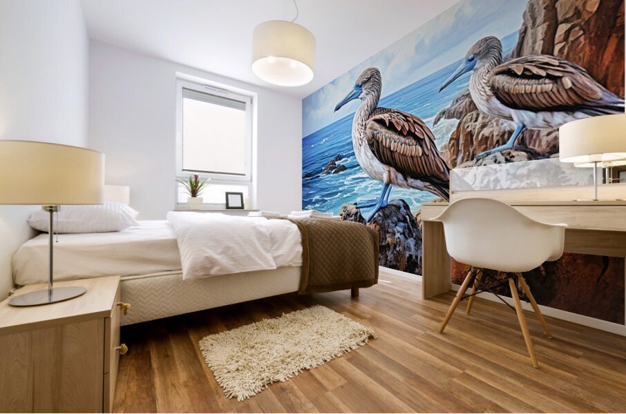 Blue Footed Boobies Mural print