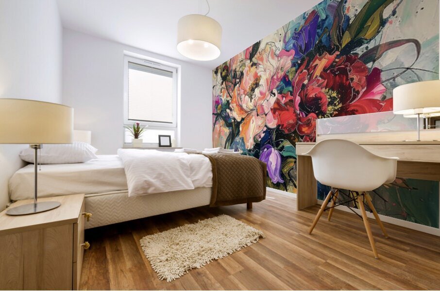 Elated Peonies Mural print