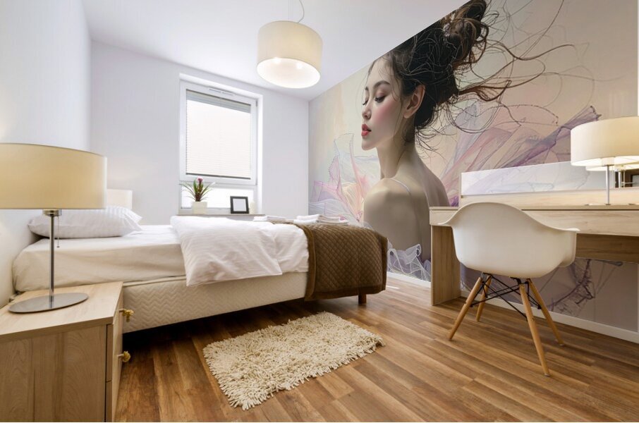 Completely Lost in Her Dance Mural print