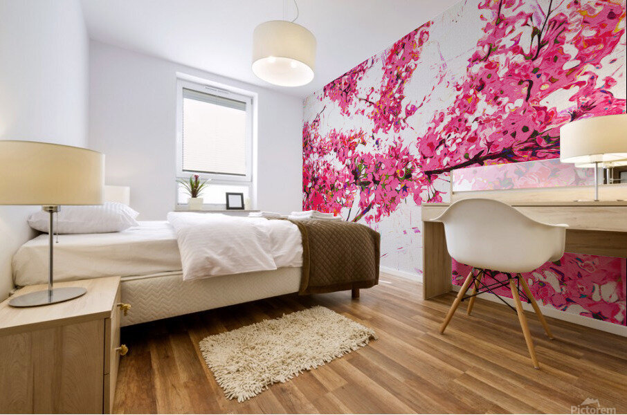 Sakura Tree with Cherry Blossoms Mural print