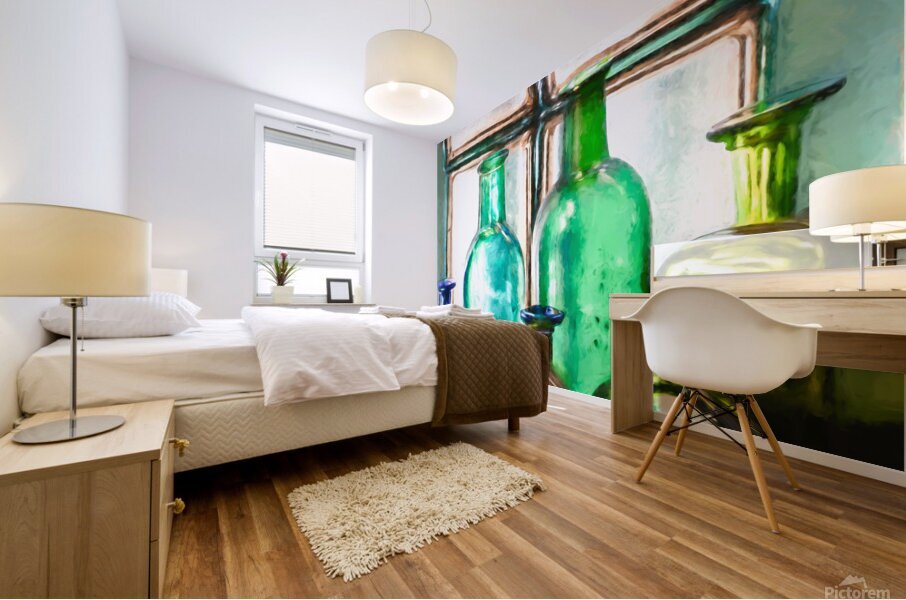 Vintage Glass Bottles Mural print