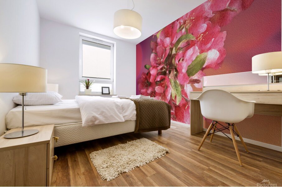 Pink Cherry Blossoms Mural print