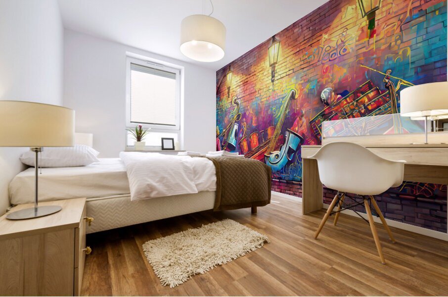 Graffiti Mural Making Music Mural print