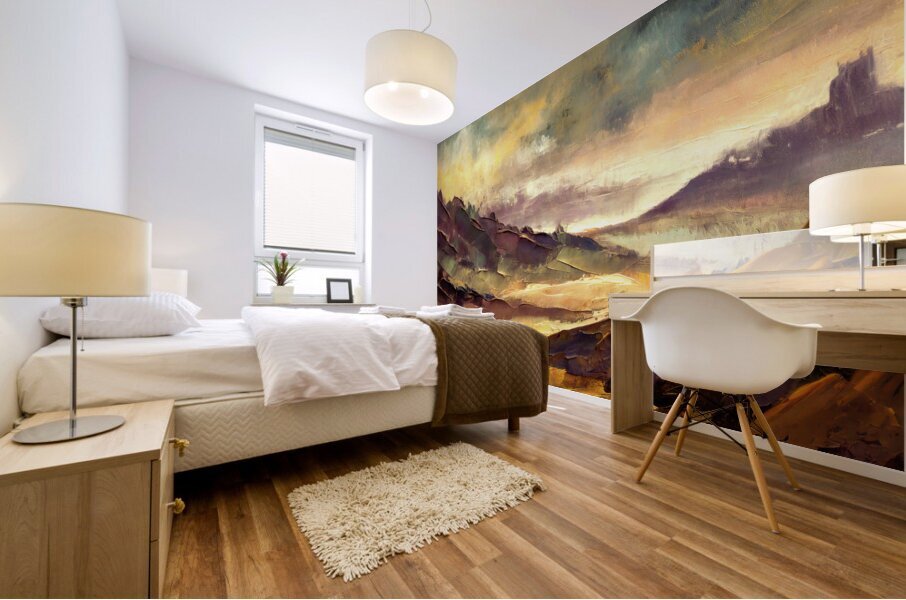 Dark Hills and Valleys Mural print