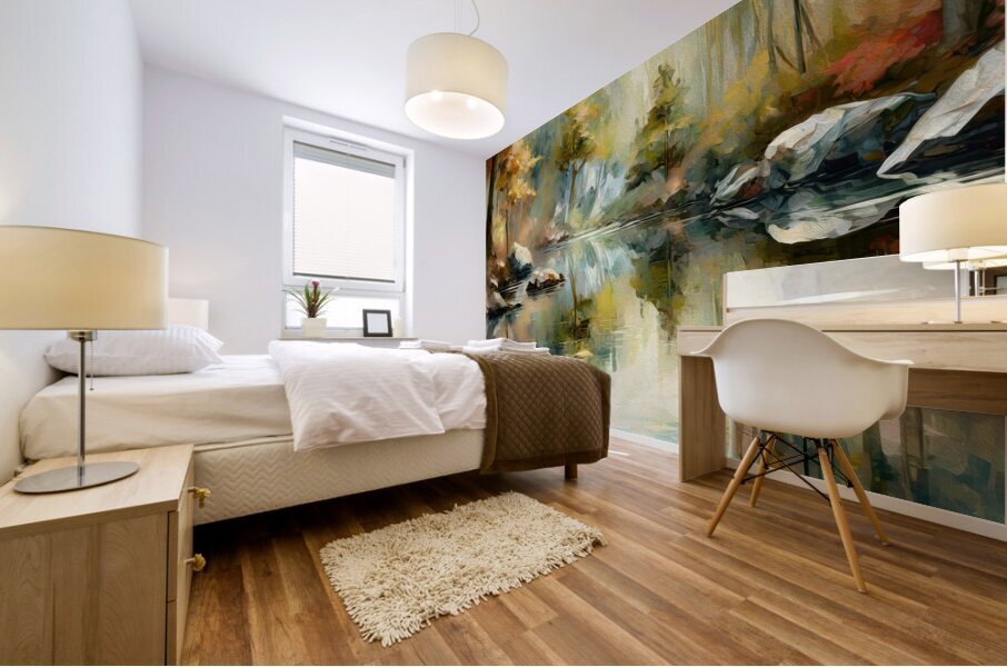 Woodland Reflection Mural print