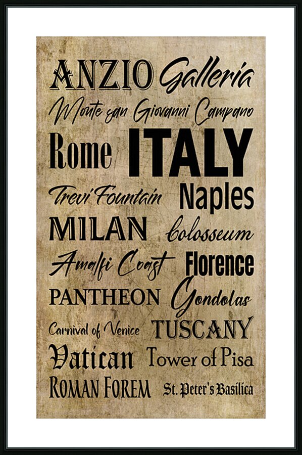 Memoirs of Italy - 01 Picture Frame print