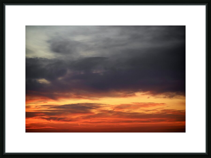 Night Falls with a Dark Wave Picture Frame print