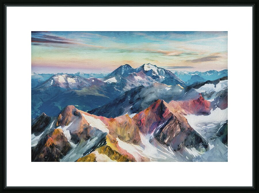 Austrian Alps Sunset Picture Frame print