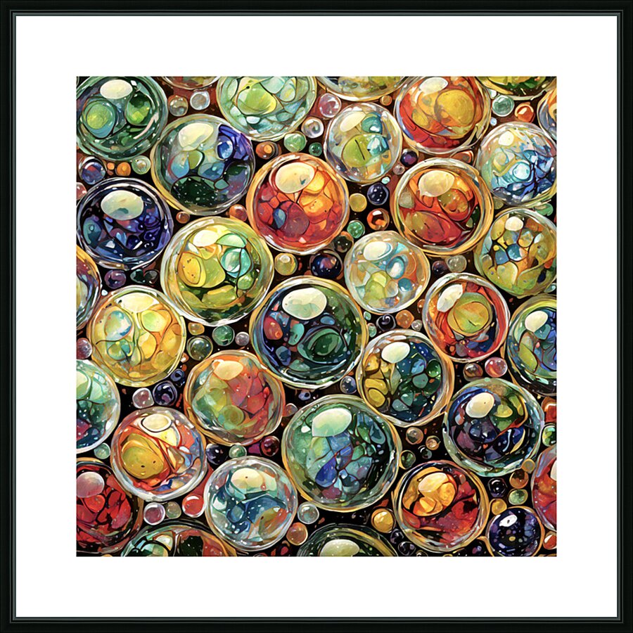 Glass Marbles Not Perfecty Round Picture Frame print