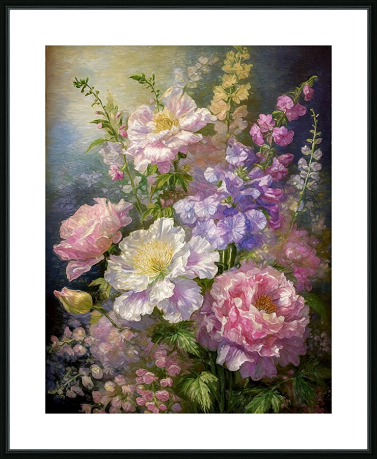 Pretty Flowers Picture Frame print