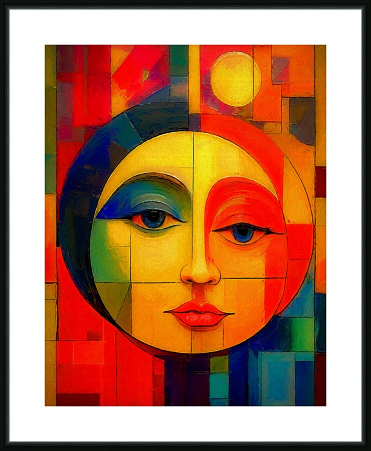 Face in the Moon Picture Frame print