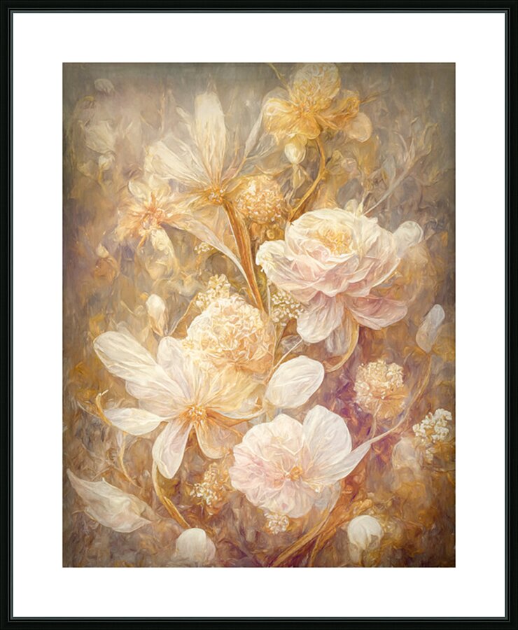 Soft and Translucent Petals Picture Frame print