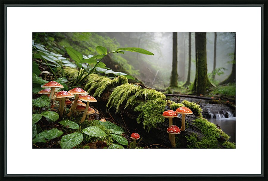 Toadstools in the Forest Picture Frame print