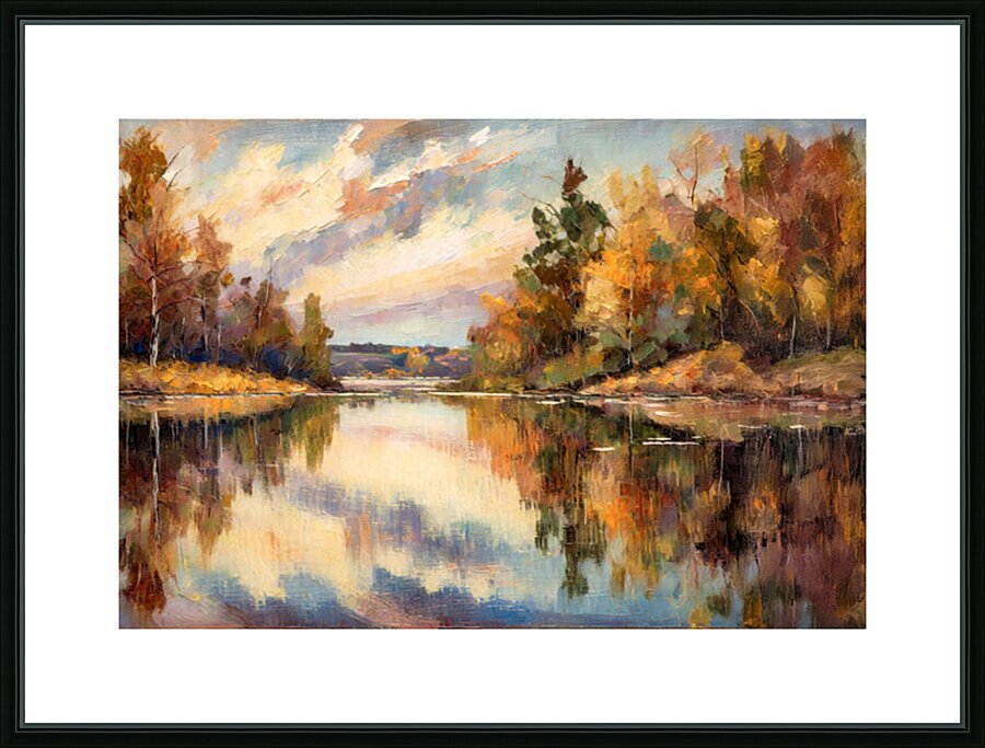 Muskoka Fall Reflections Picture Frame print