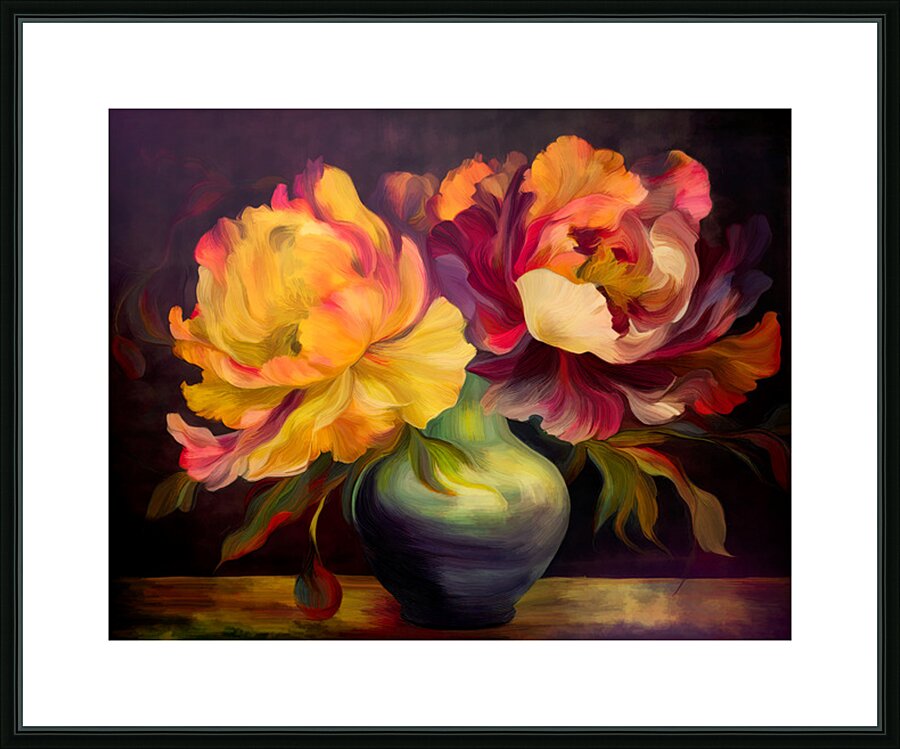 Soft Peony Petals Picture Frame print