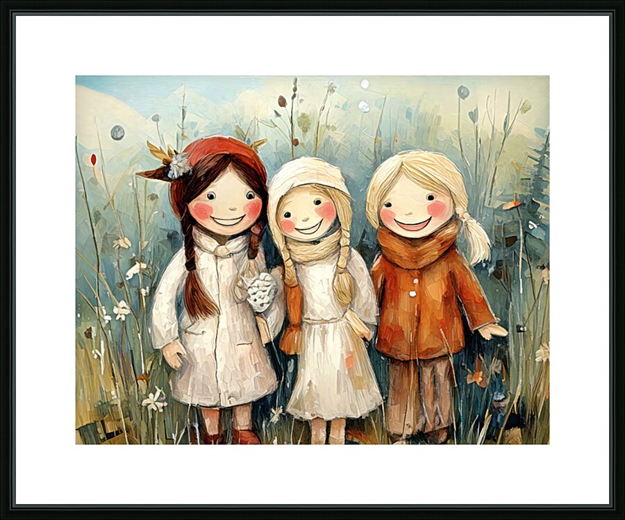 Little Friends Picture Frame print