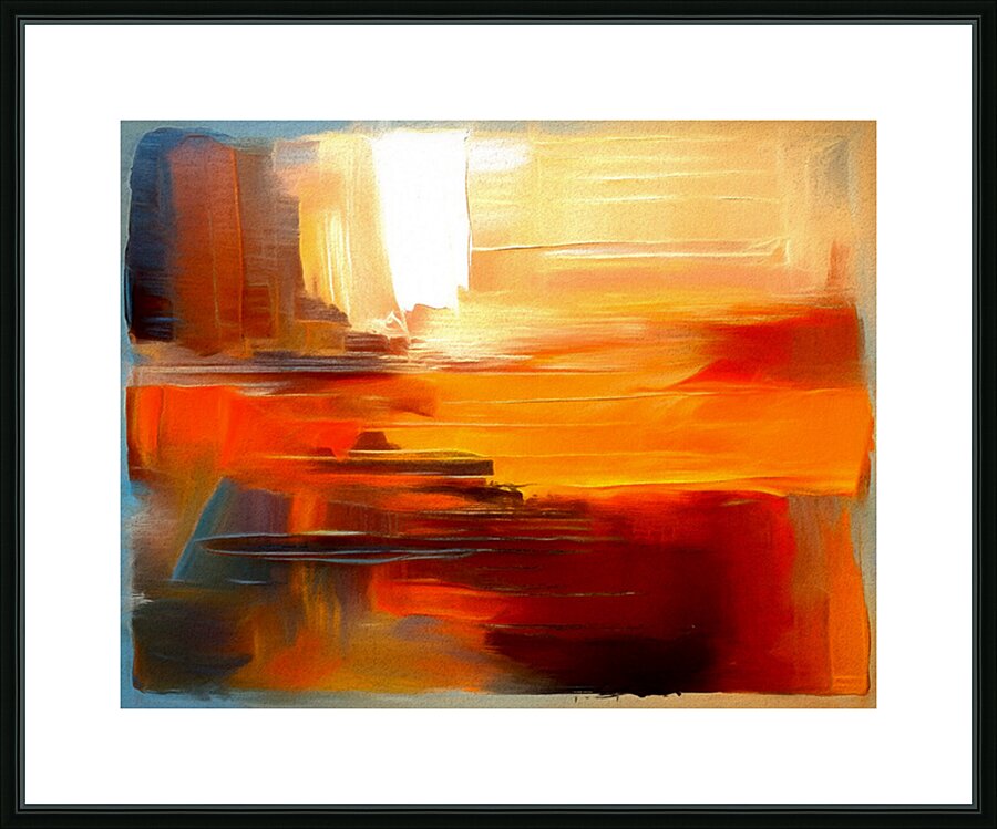 Vibrant Paint Strokes Picture Frame print