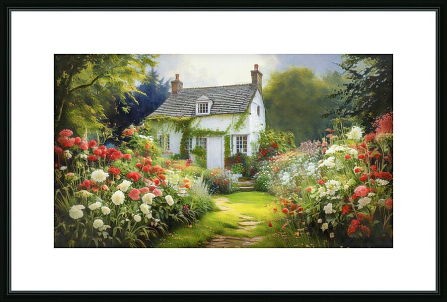 Flagstone Path to the Cottage Picture Frame print