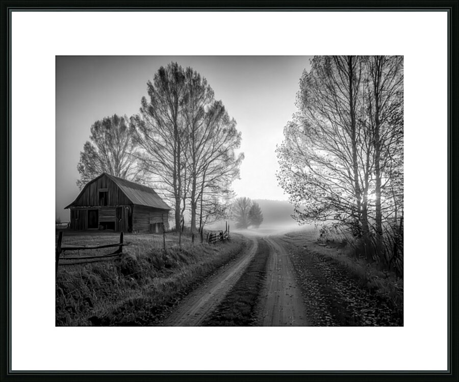 Barn by the Rural Road Picture Frame print