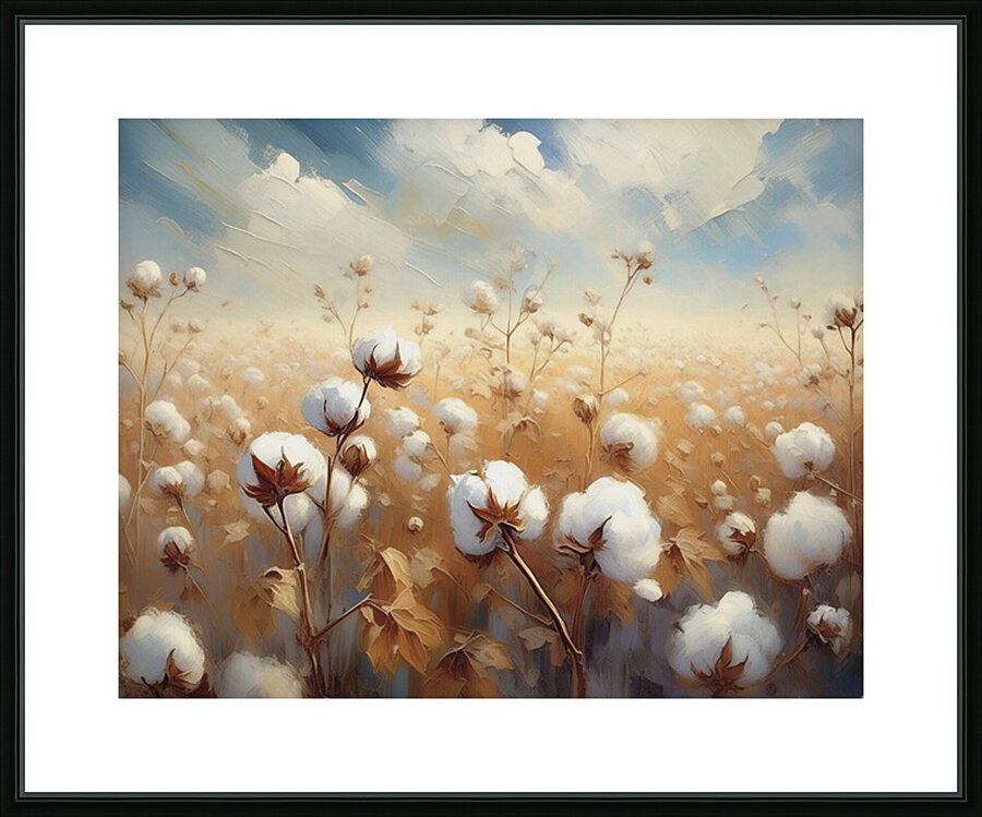 Them Old Cotton Fields Back Home Picture Frame print