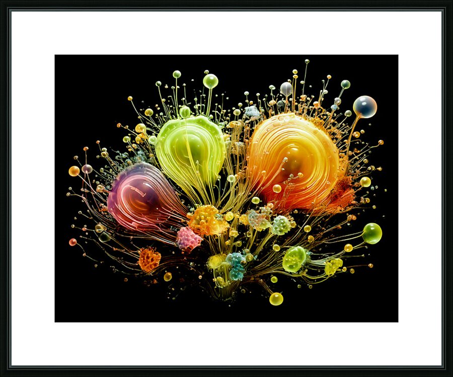 Jelly Fireworks Picture Frame print
