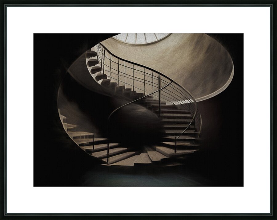 Circular Staircase Picture Frame print