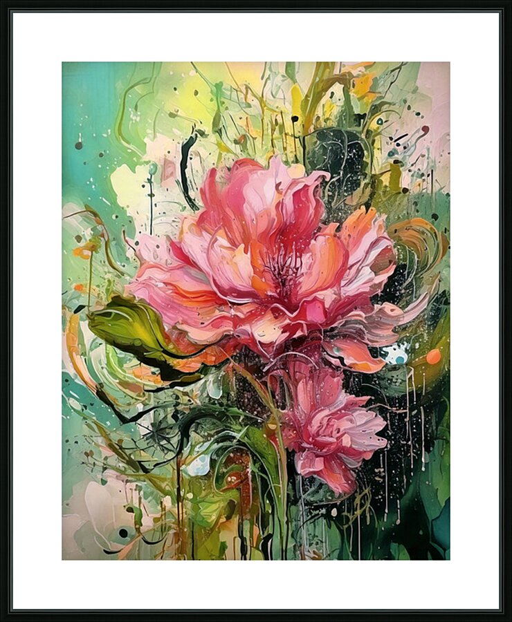 Abstract Pink Rose Picture Frame print