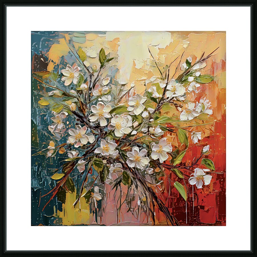 Whimsical Cherry Blossoms Picture Frame print