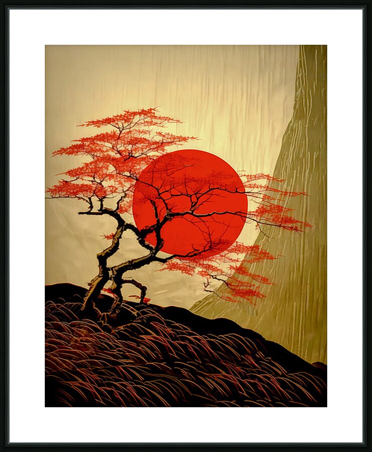 Red Moon  Picture Frame print