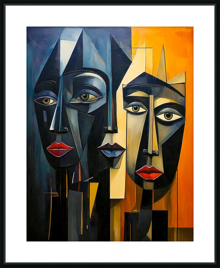 Abstract Masks Picture Frame print