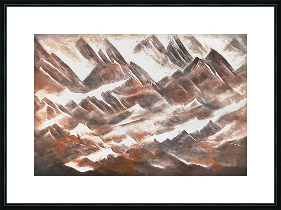 Mountain Range Picture Frame print