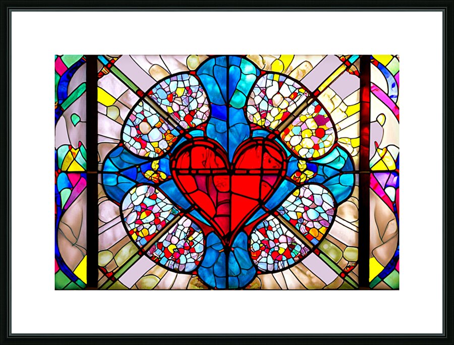 Stained Glass Window Picture Frame print