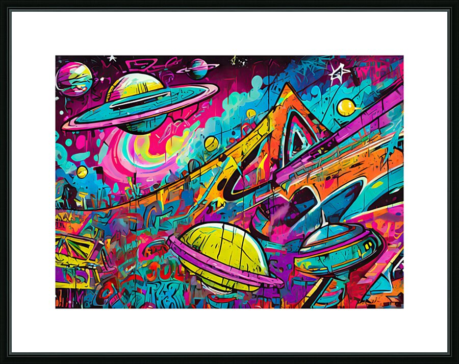 Graffiti Mural  Picture Frame print