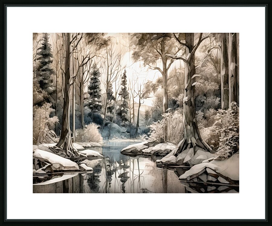 Winter Landscape Picture Frame print