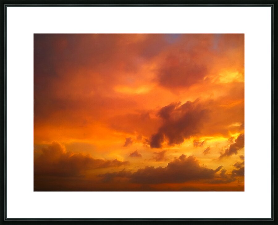 Orange Sky at Sunset Picture Frame print