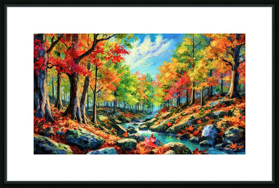 The Autum Colors of Maple Trees Picture Frame print