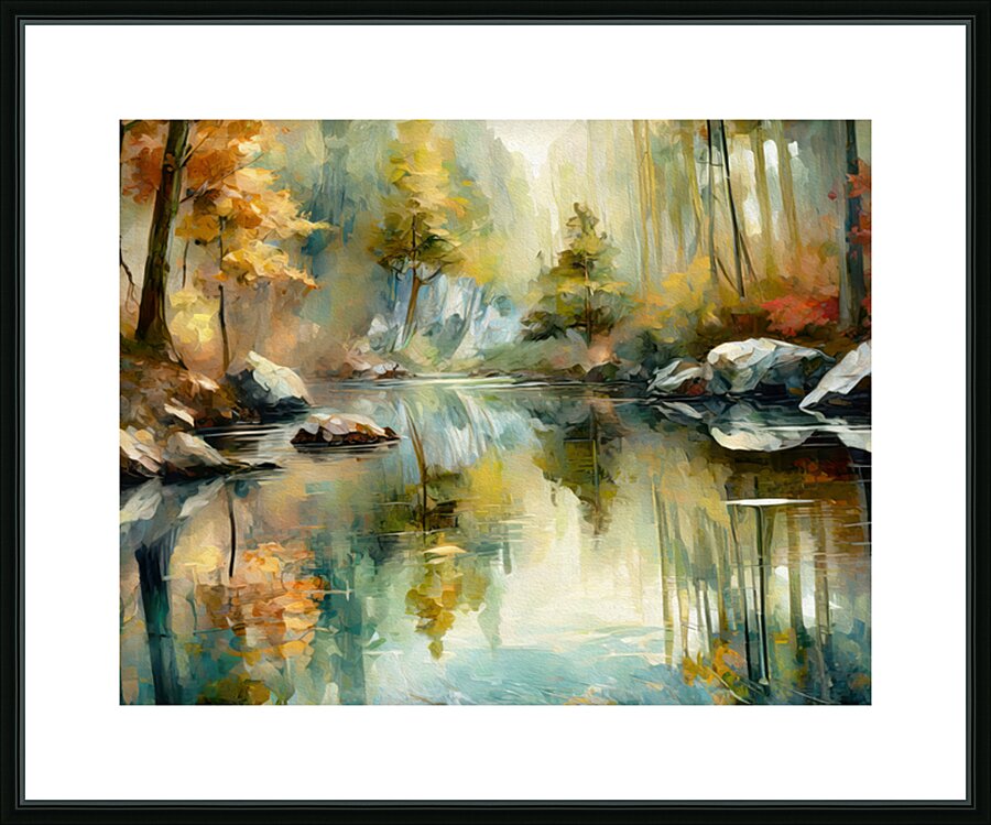 Woodland Reflection Picture Frame print