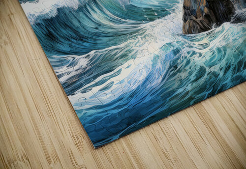 Water Whacks Against Rocky Shores Thea Menagh puzzle