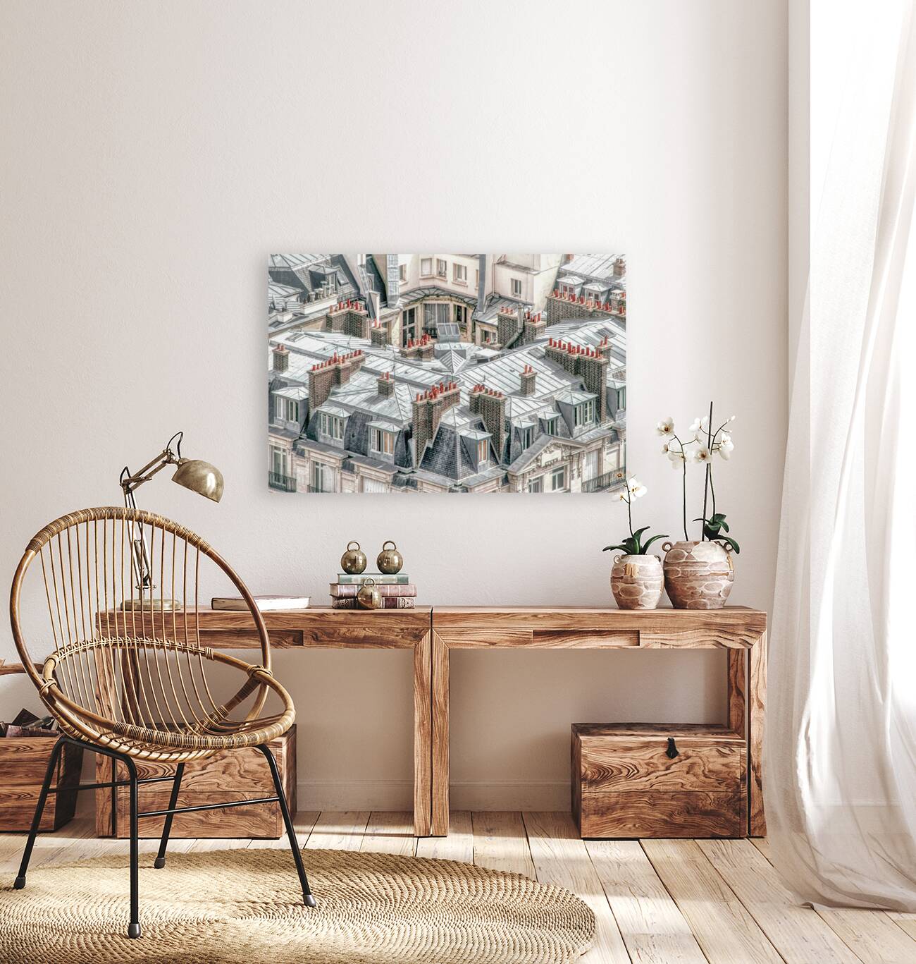 Rooftops in Paris Reproduction