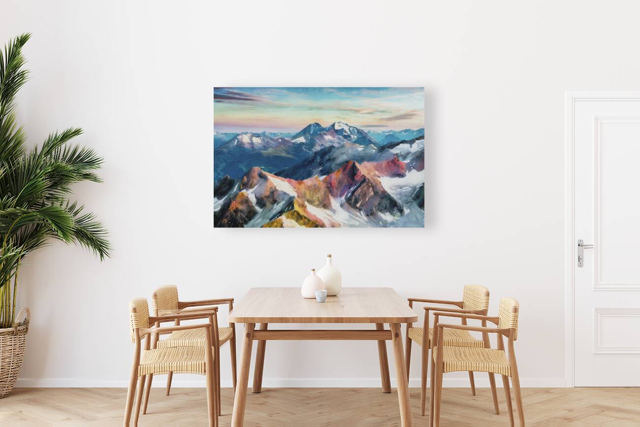 Austrian Alps Sunset Reproduction