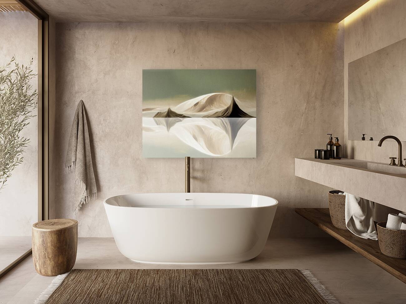 Icebergs Above and Beneath Reproduction