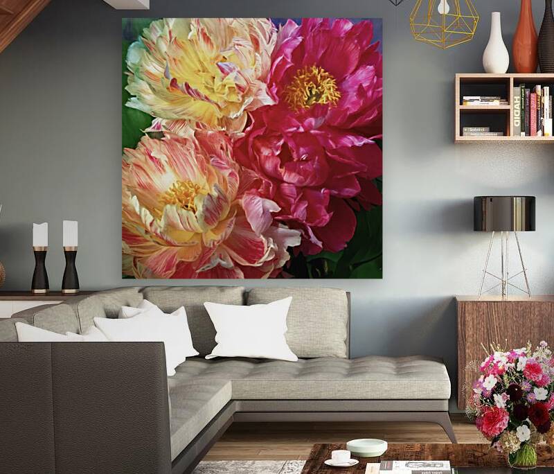 Soft As a Cloud Peonies Reproduction