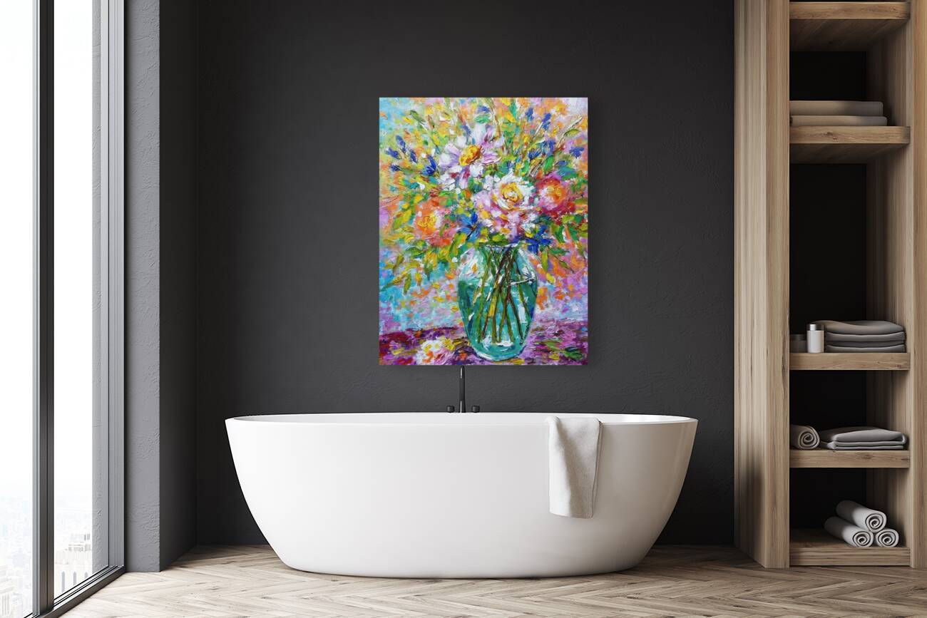 Painted flowers Reproduction