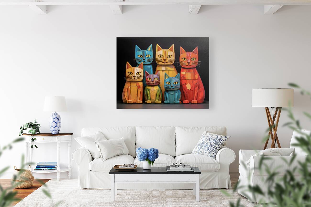 Colourful Cats Reproduction